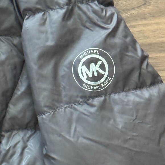 Michael Kors Black Down Puffer Winter Coat Womens XS Hooded Warm Jacket - Picture 8 of 10